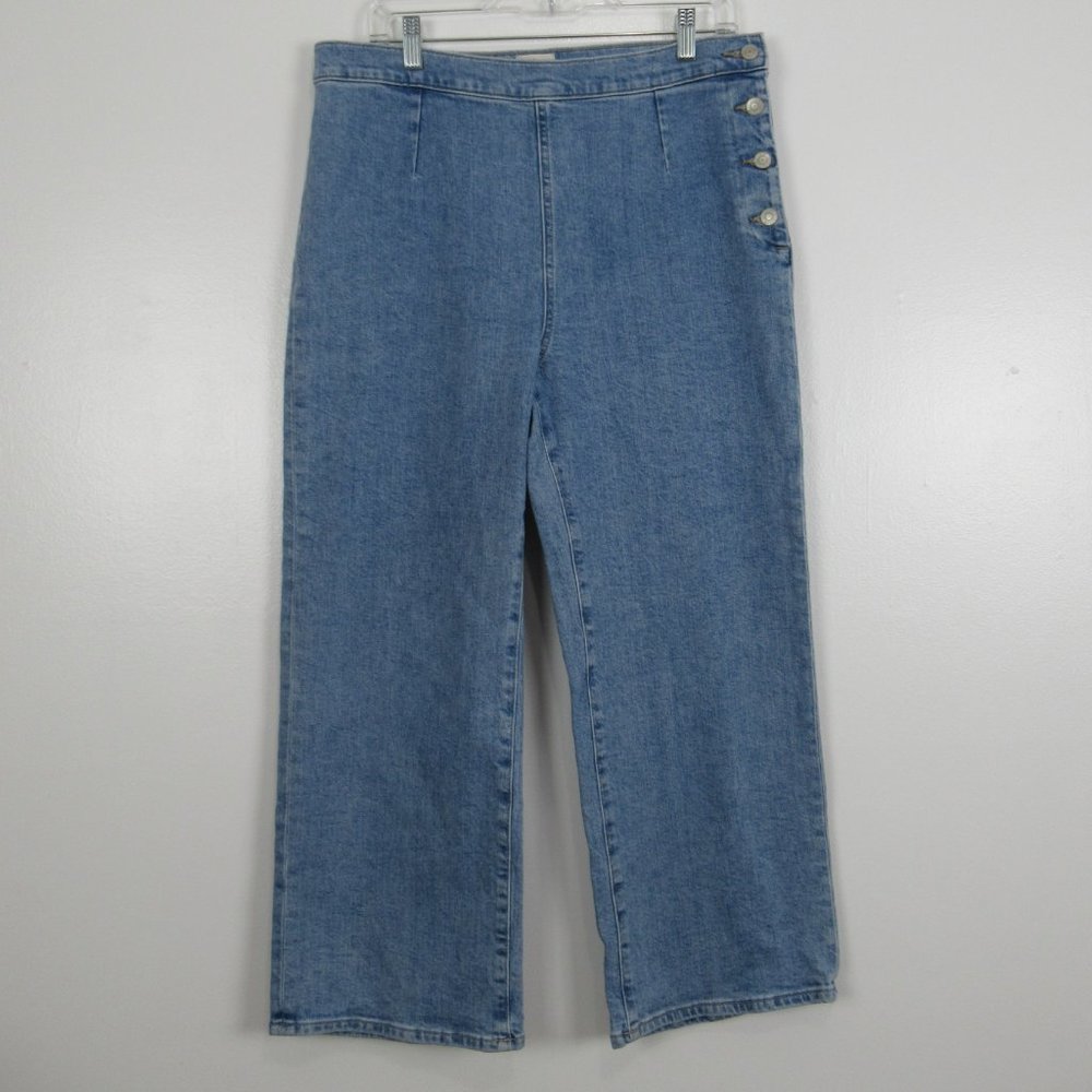 J. Crew Slim Wide Leg Sailor High Rise Jeans Size 31